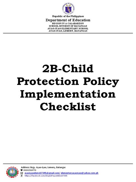 Implementation of Child Protection Policy in a Public School.